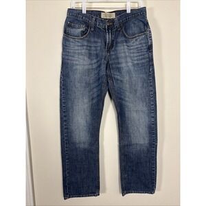 Wrangler Jeans Co Men's 32x32 Slim Straight Jeans Blue Denim Rugged Workwear Vtg
